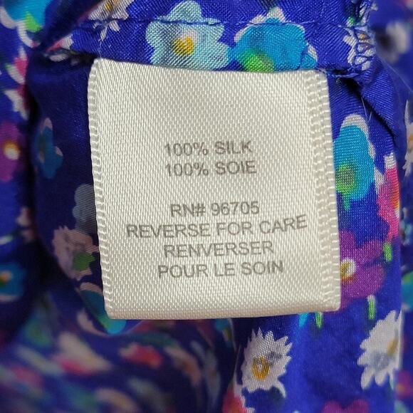 Rebecca Taylor Blue Floral Silk Dress - Picture 11 of 11